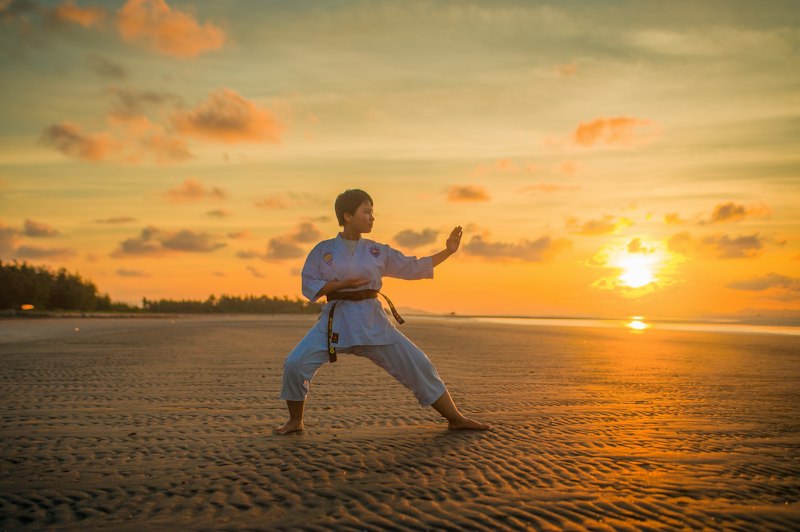 Karate training